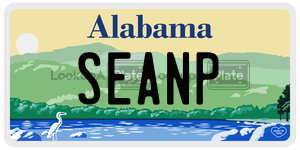 SEANP  license plate in AL