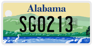 SG0213  license plate in AL