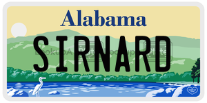 SIRNARD  license plate in AL