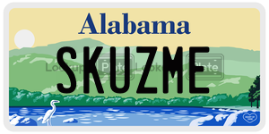 SKUZME  license plate in AL