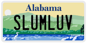 SLUMLUV  license plate in AL
