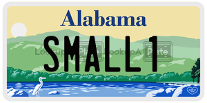 SMALL1  license plate in AL