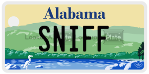 SNIFF  license plate in AL