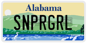 SNPRGRL  license plate in AL