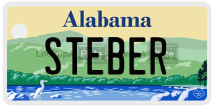 STEBER  license plate in AL