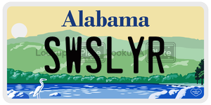 SWSLYR  license plate in AL