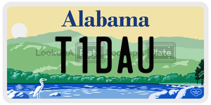 T1DAU  license plate in AL