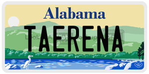 TAERENA  license plate in AL
