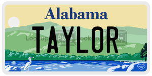 TAYL0R  license plate in AL