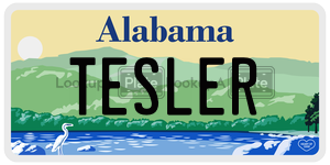 TESLER license plate in Alabama