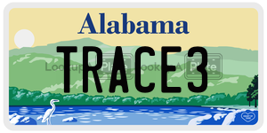 TRACE3  license plate in AL