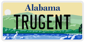TRUGENT  license plate in AL