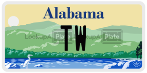 TW  license plate in AL