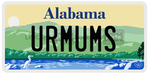 URMUMS  license plate in AL