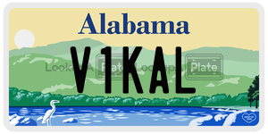 V1KAL  license plate in AL