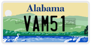 VAM51  license plate in AL