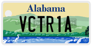 VCTR1A  license plate in AL