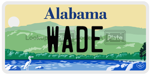 WADE  license plate in AL