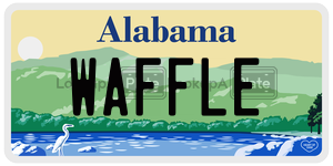 WAFFLE  license plate in AL