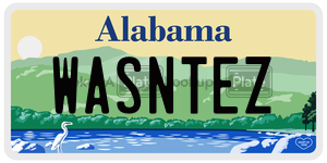 WASNTEZ license plate in Alabama
