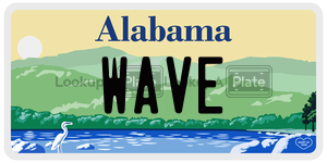 WAVE  license plate in AL