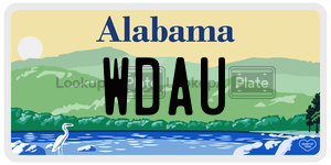 WDAU  license plate in AL