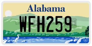 WFH259  license plate in AL