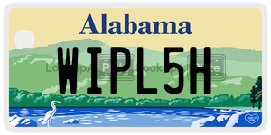 WIPL5H  license plate in AL