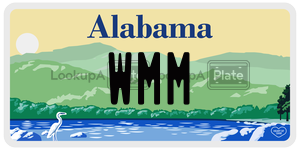 WMM  license plate in AL
