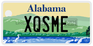 XQSME  license plate in AL