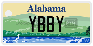 YBBY  license plate in AL