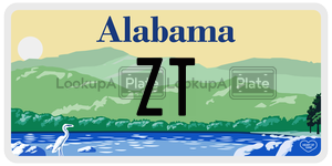 ZT  license plate in AL