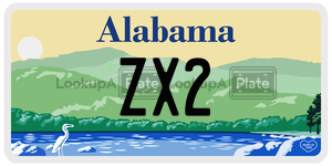 ZX2  license plate in AL