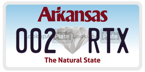 002RTX  license plate in AR