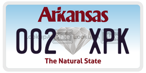 002XPK  license plate in AR