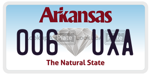006UXA  license plate in AR