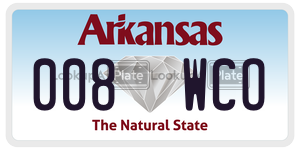 008WCO  license plate in AR