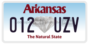 012UZV  license plate in AR