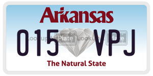 015VPJ  license plate in AR