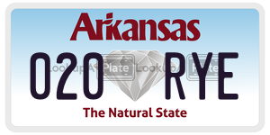020RYE  license plate in AR