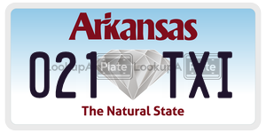 021TXI  license plate in AR