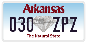030ZPZ  license plate in AR
