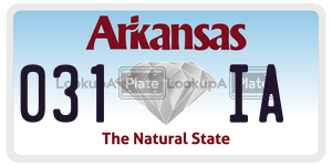 031IA  license plate in AR