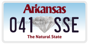 041SSE  license plate in AR