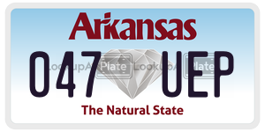 047UEP  license plate in AR