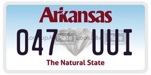 047UUI  license plate in AR