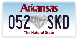 052SKD  license plate in AR