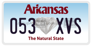 053XVS  license plate in AR