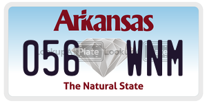056WNM  license plate in AR
