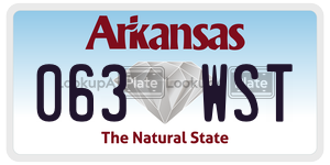 063WST  license plate in AR